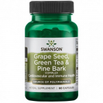 Grape seed, Green Tea & Pine Bark Complex Viinamarjaseemne, rohelise tee ja m&auml;nnikoore kompleks 60 kapslit