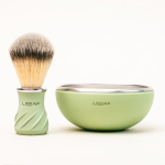 Leaf Shave Shave Bowl & Brush Raseerimiskauss ja hari Sage Green