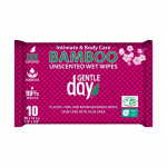 Gentle Day Unscented Organic Bamboo Wet Wipes Niisutatud bambusest salvr&auml;tikud, keskkonnas&otilde;bralikud 10 tk.