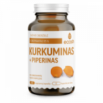 Curcumin 95% + Piperine Toidulisand Curcumin piperiini ekstraktiga 90 kapslit