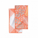 Norwex Tea Towels Teer&auml;tikud 2 tk Sunset Leaf & Plaid