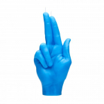 Gun Fingers Candle K&uuml;&uuml;nal Blue