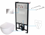 Deante 6-in-1 concealed toilet set | CDES6ZPW | 5908212067314