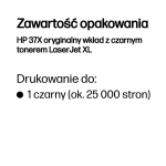 Hewlett-Packard HP 37X High Yield Black Original LaserJet Toner Cartridge | CF237X | 889899204214