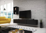 Cama MEBLE Cama living room furniture set ROCO 7 (3xRO3 + 2xRO6) black/black/black | ROCO7 CZ/CZ/CZ