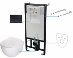 Deante 6-in-1 concealed toilet set | CDEN6ZPW | 5908212083352