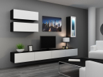 Cama MEBLE Cama Living room cabinet set VIGO 12 black/white gloss | VIGO 12 CZ/BI