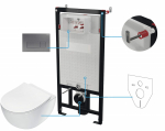 Deante 6-in-1 concealed toilet set | CDET6ZPW | 5907650849247