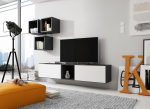 Cama MEBLE Cama living room furniture set ROCO 8 (2xRO3 + 4xRO6) black/black/white | ROCO8 CZ/CZ/BI
