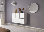 Cama MEBLE Cama living room furniture set ROCO 13 (RO1 + 3xRO5) white/black/white | ROCO13 BI/CZ/BI