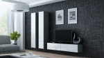Cama MEBLE Cama Living room cabinet set VIGO 9 grey/white gloss | VIGO 9 SZ/BI