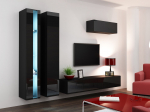 Cama MEBLE Cama Living room cabinet set VIGO NEW 1 black/black gloss | VIGO NEW1 CZ/CZ