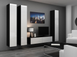 Cama MEBLE Cama Living room cabinet set VIGO 14 black/white gloss | VIGO 14 CZ/BI