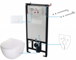 Deante 6-in-1 concealed toilet set | CDEA6ZPW | 5908212097601