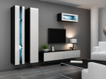 Cama MEBLE Cama Living room cabinet set VIGO NEW 2 black/white gloss | VIGO NEW2 CZ/BI