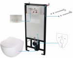 Deante 6-in-1 concealed toilet set | CDEF6ZPW | 5907650866145