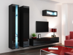 Cama MEBLE Cama Living room cabinet set VIGO NEW 2 black/black gloss | VIGO NEW2 CZ/CZ
