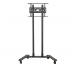 B-Tech Large Universal Flat Screen Trolley / Floor Stand (VESA 600 x 400) - 1.6m &Oslash;50mm Poles | 1MBTM131 | 5019318089664