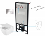 Deante 6-in-1 concealed toilet set | CDZS6ZPW | 5908212071199