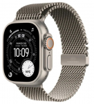 APPLE Watch Ultra 3 GPS + Cellular 49mm Natural Titanium Case with Natural Titanium Milanese Loop - Small | MEWW4QP/A | 195950609615