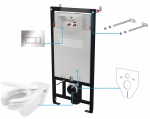 Deante 6-in-1 concealed toilet set | CDVS6WPW | 5908212068342