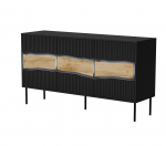 Cama MEBLE Cama INSERTO 3D chest of drawers 143.5x40x80 black + LED | 400221 | 5903815010965