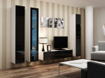 Cama MEBLE Cama Living room cabinet set VIGO 15 white/black gloss | VIGO 15 BI/CZ