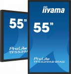 IIYAMA  TF5539AS-B1AG Signage Display Kiosk design 138.7 cm (54.6") LED 435 cd/m&sup2; 4K Ultra HD Black Touchscreen Built-in processor Android 11 24/7 | 496243 | 4948570123896