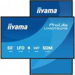 IIYAMA  LH5075UHS-B2AG Signage Display Digital signage flat panel 125.7 cm (49.5") LCD Wi-Fi 500 cd/m&sup2; 4K Ultra HD Black Built-in processor Android 24/7 | LH5075UHS-B2AG | 4948570125241