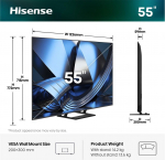 HISENSE 55U7SE 139.7 cm (55") 4K Ultra HD Smart TV Wi-Fi Black | 100833652 | 6942351433677