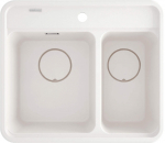 Deante Granite sink with 1.5 bowls | ZKM_A503 | 5907650871736