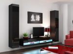 Cama MEBLE Cama Living room cabinet set VIGO NEW 4 black/black gloss | VIGO NEW4 CZ/CZ