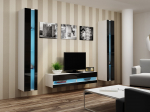 Cama MEBLE Cama Living room cabinet set VIGO NEW 12 white/black gloss | VIGO NEW12BI/CZ