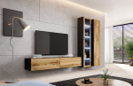 Cama MEBLE Cama living room cabinet set VIGO 3 black/wotan oak | VIGO3 CZ/W