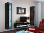 Cama MEBLE Cama Living room cabinet set VIGO NEW 12 black/black gloss | VIGO NEW12CZ/CZ