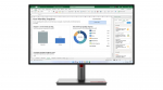 Lenovo  ThinkVision P27h-30 LED display 68.6 cm (27") 2560 x 1440 pixels Quad HD LCD Black | 63A1GAT1EU | 196379715147
