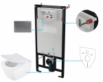 Deante 6-in-1 concealed toilet set | CDZT6ZPW | 5907650849254