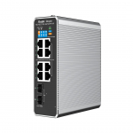 Ruijie  Networks RG-NIS2100 Managed L2 Gigabit Ethernet (10/100/1000) Power over Ethernet (PoE) Black, Stainless steel | RG-NIS2100-8GT2SFP-HP | 6976915003457
