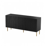 Cama MEBLE JUNGLE chest 152x40.5x74.5 matte black + golden legs | JUNGLE KOM152CZ | 5903815008139