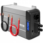 Qoltec  Przetwornica napięcia Pure Sine Wave | 12V na 230V | 3000/6000W | UPS BYPASS | LCD | USB | USB-C | Kompatybilna z LiFePO4 GEL AGM | 52698 | 5901878526980