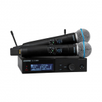 SHURE  SLXD24D+E/B58-G65 - dual digital wireless system with two transmitters/handheld microphones (470 - 606 MHz) | SLXD24D+E/B58 | 042406902847