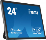 IIYAMA  T2455MSC-B1 Signage Display Digital signage flat panel 61 cm (24") LED 400 cd/m2 Full HD Black Touchscreen | T2455MSC-B1 | 4948570118960