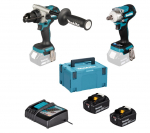 MAKITA  ZESTAW COMBO 18V DLX2590TJ (DHP492, DTW300) 2x5,0Ah | 11014946 | 0197050019370