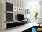 Cama MEBLE Cama Living room cabinet set VIGO 22 white/black gloss | VIGO 22 BI/CZ