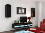 Cama MEBLE Cama Living room cabinet set VIGO NEW 10 black/black gloss | VIGO NEW10CZ/CZ