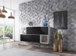 Cama MEBLE Cama living room furniture set ROCO 14 (2xRO1 + 2xRO6) white/white/black | ROCO14 BI/BI/CZ
