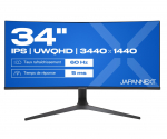JAPANNEXT JN-IPS340UWQHD60C-C65W-HS computer monitor 86.4 cm (34") 3440 x 1440 pixels UltraWide Quad HD LCD Black, Silver | 560172 | 4589511188927
