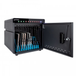 Manhattan  iPad to 11" 10-bay Charging Cabinet Desktop via USB-C, Also other tablets and smartphones (with device to USB-C cable), Bays 264x22x235mm, Device charging cables not included (suggest USB-C cable 354868), Cart, Lockable, EU/UK power cords  ...