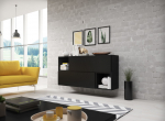 Cama MEBLE Cama living room furniture set ROCO 14 (2xRO1 + 2xRO6) black/black/black | ROCO14 CZ/CZ/CZ