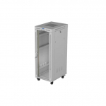 LANBERG 19" 32U Standing Rack Cabinet 600&times;800 Gray with Glass Door and LCD (Flat Pack) | FF01-6832-12SL | 5901969447927